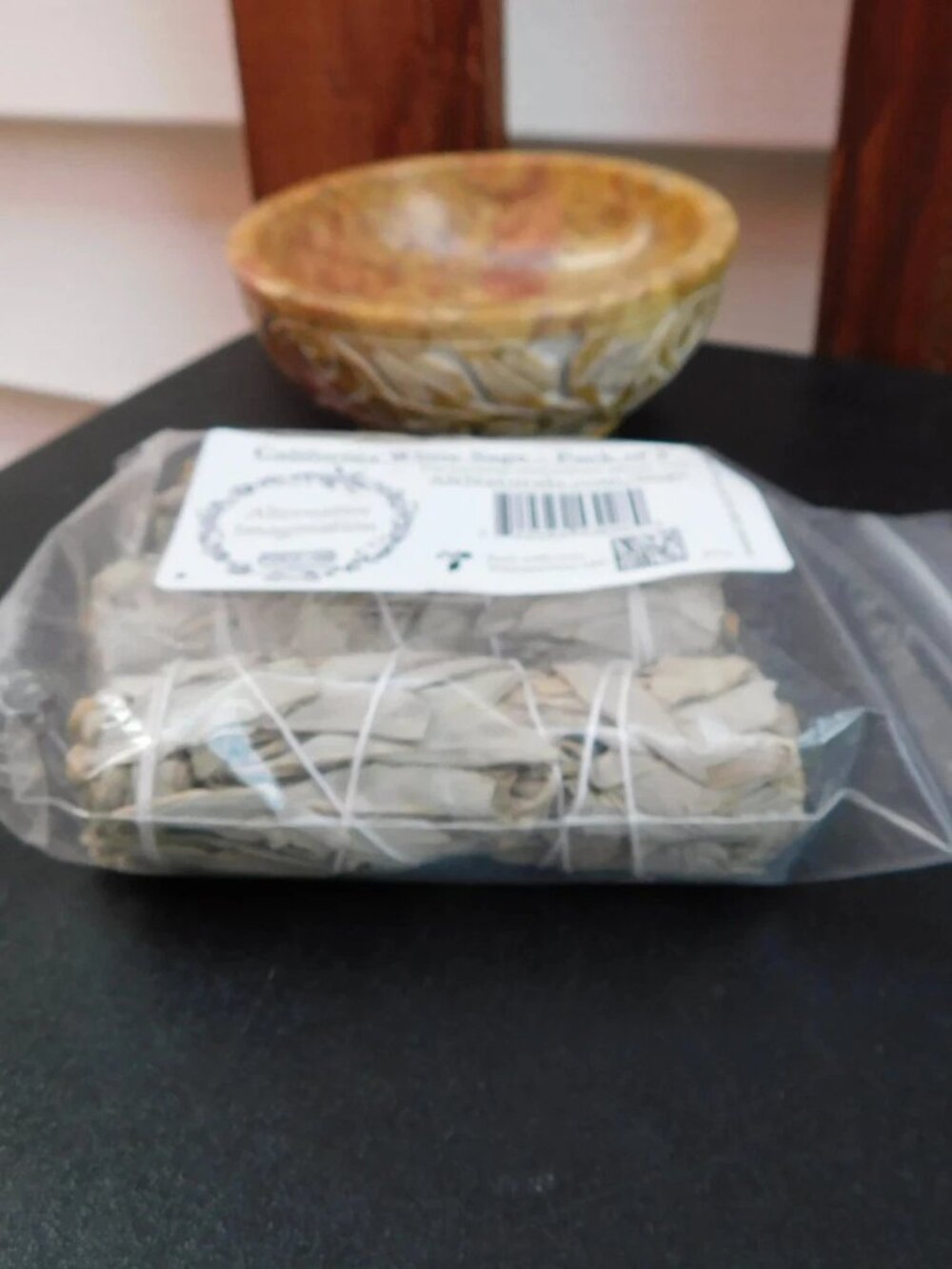 Set of 3 California White Sage Smudge Sticks & Smudging Bowl Combo